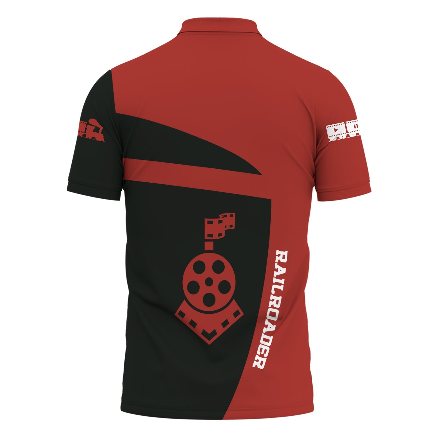 Railspirit Personalized New Hope Railroad Polo Shirt All Aboard Steam Train Movie Projector Style Shirt