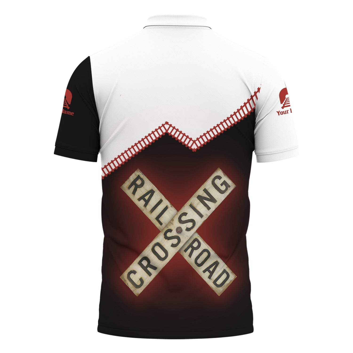 Railspirit Personalized New Hope Railroad Polo Shirt Railroad Crossing Printed Train Track Shirt