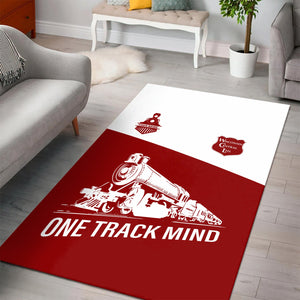 Railspirit Personalized Wisconsin Central Ltd Railroad Area Rug One Track Mind Train Rug Gift Idea For Train Lover