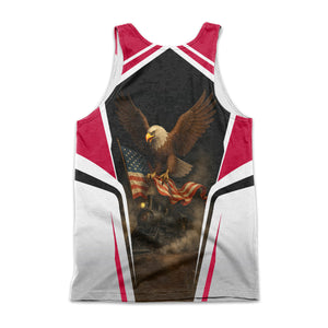 Railspirit Personalized Canadian Pacific Railroad Men Tank Top American Eagle Vintage Train Shirt