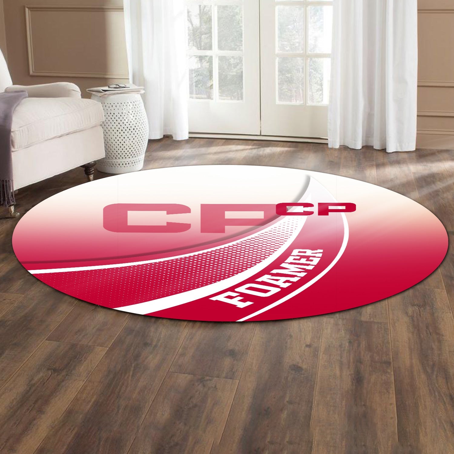 Railspirit Canadian Pacific Railroad Round Mat Railway-Themed Style Mat Gift Idea For Trainspotter