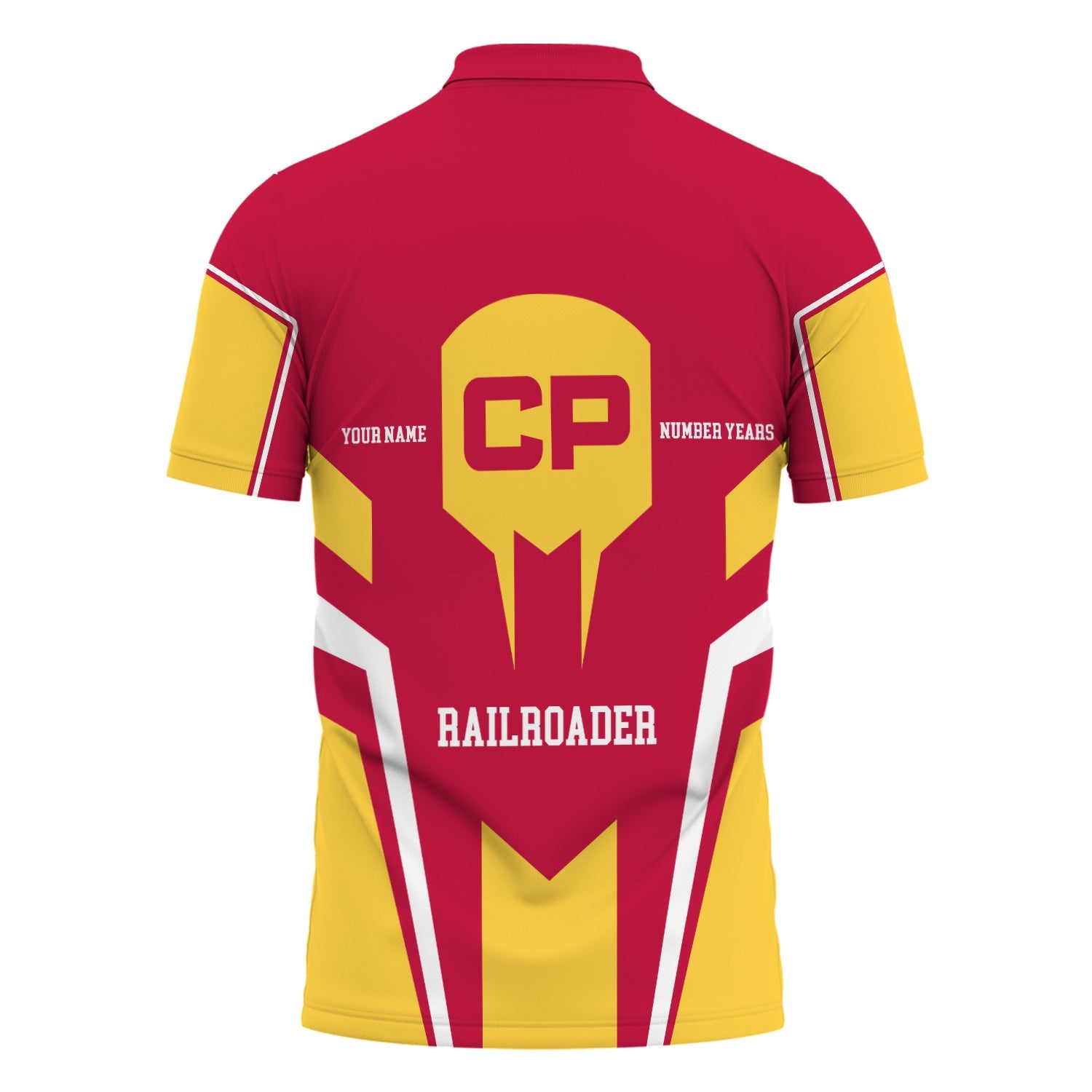 Railspirit Personalized Canadian Pacific Railroad Polo Shirt Custom Year Railroader Shirt Gift Idea For Train Lover