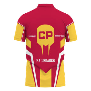 Railspirit Personalized Canadian Pacific Railroad Polo Shirt Custom Year Railroader Shirt Gift Idea For Train Lover