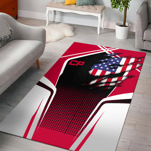 Railspirit Personalized Canadian Pacific Railroad Area Rug American Eagle Vintage Train Rug