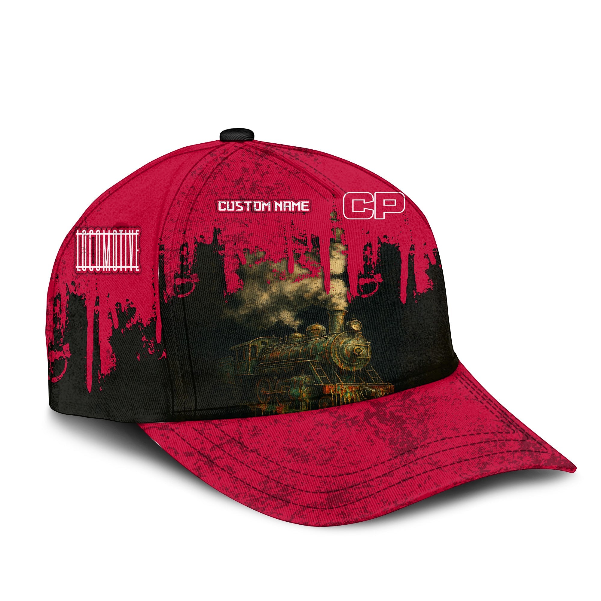 Railspirit Personalized Canadian Pacific Railroad Classic Cap Vintage Train Art Style Cap For Locomotive Fans