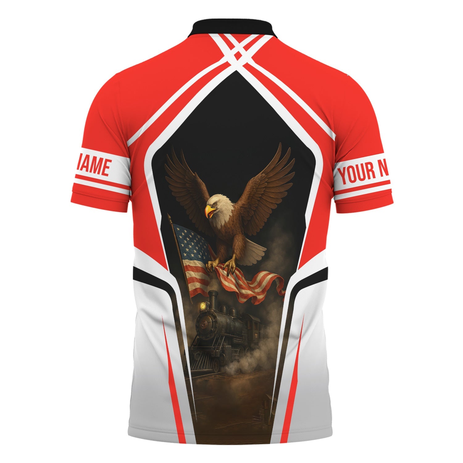 Railspirit Personalized Fleischmann And Western Railroad Polo Shirt American Eagle Vintage Train Shirt