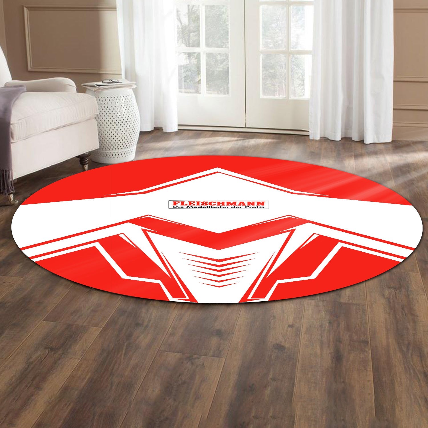 Railspirit Fleischmann And Western Railroad Round Mat Railway Trainspotter Style Mat Gift Idea For Foamers