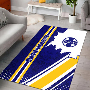 Railspirit Personalized Santa Fe Railway Area Rug Vintage Atchison, Topeka and Santa Fe Railway All Over Printed Rug
