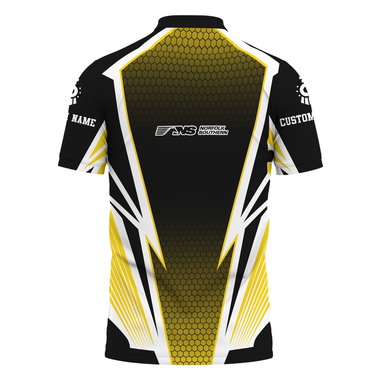 Railspirit Personalized Norfolk Southern Railway Polo Shirt Lightning Graphic Style Shirt Gift Idea For Train Lover