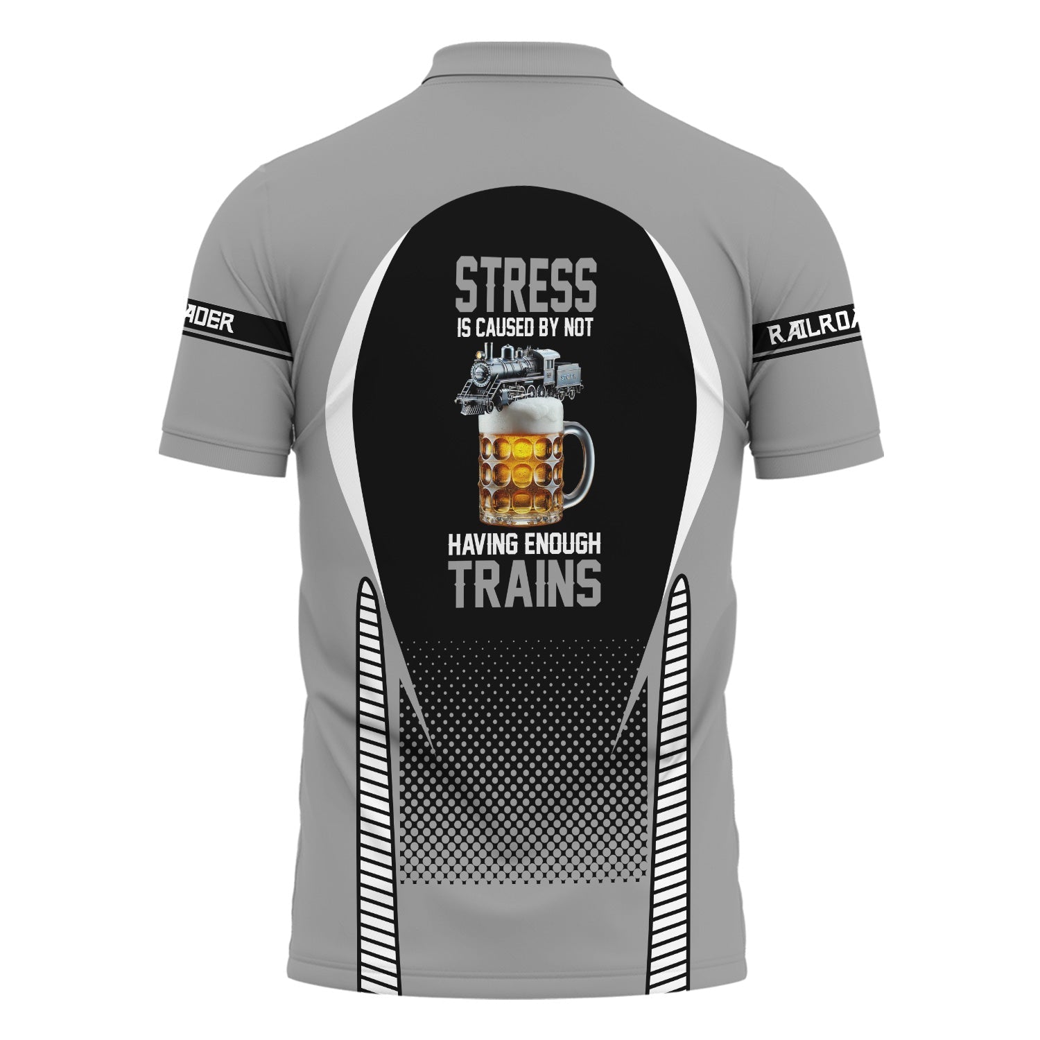 Railspirit Personalized Norfolk Southern Railway Polo Shirt Stress Is Caused By Not Having Enough Trains Shirt All Over Print