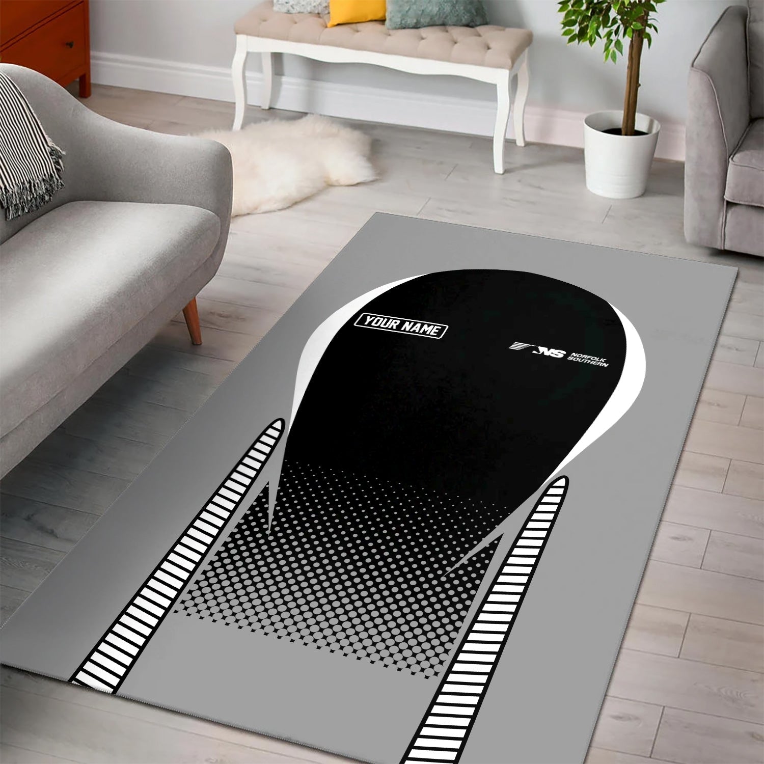 Railspirit Personalized Norfolk Southern Railway Area Rug All Over Printed Rug