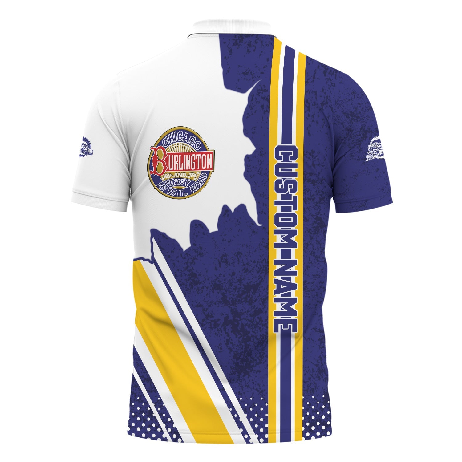 Railspirit Personalized Chicago, Burlington and Quincy Railroad Polo Shirt All Over Printed Unisex Shirt