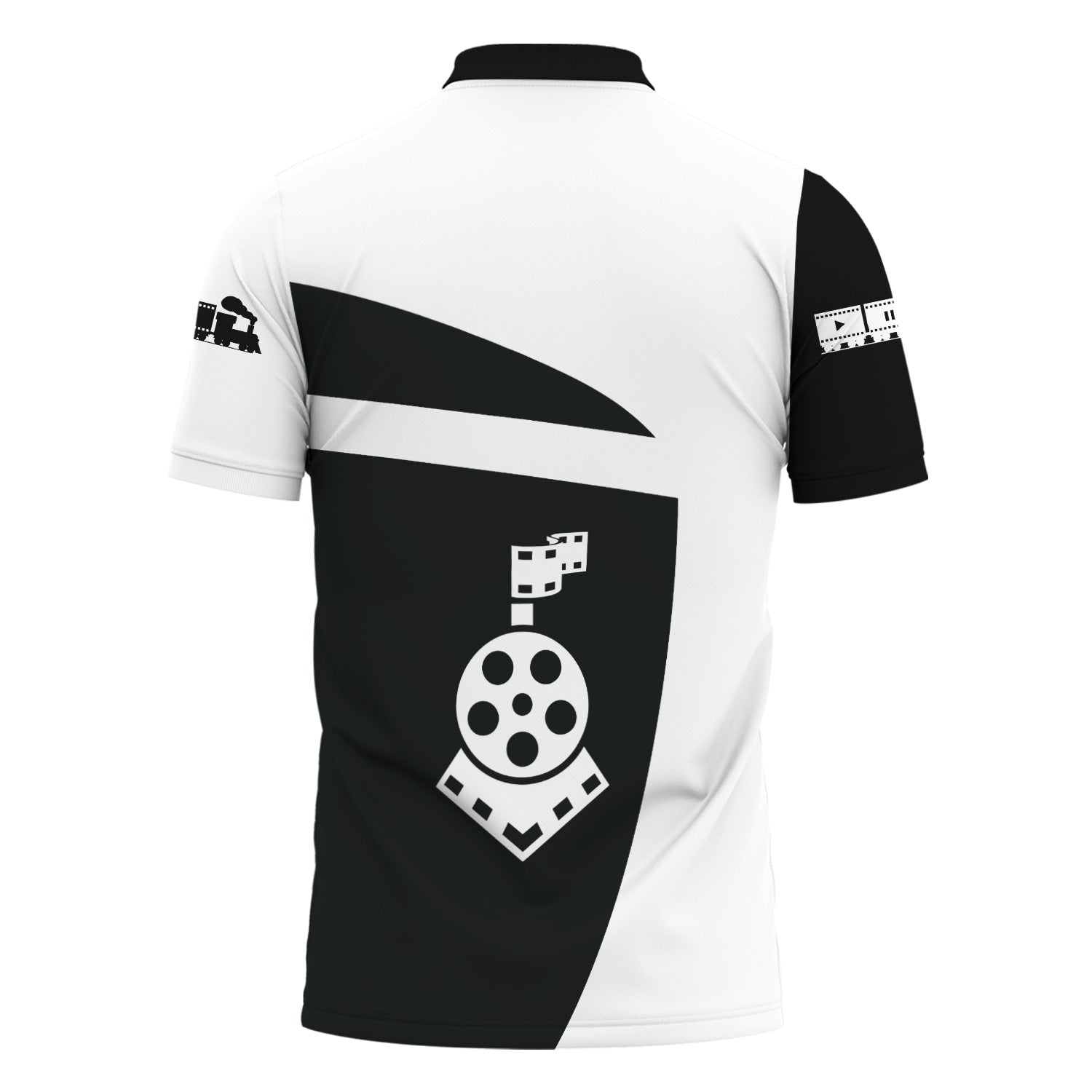 Railspirit Personalized Norfolk Southern Railway Polo Shirt All Aboard Steam Train Movie Projector Style Shirt