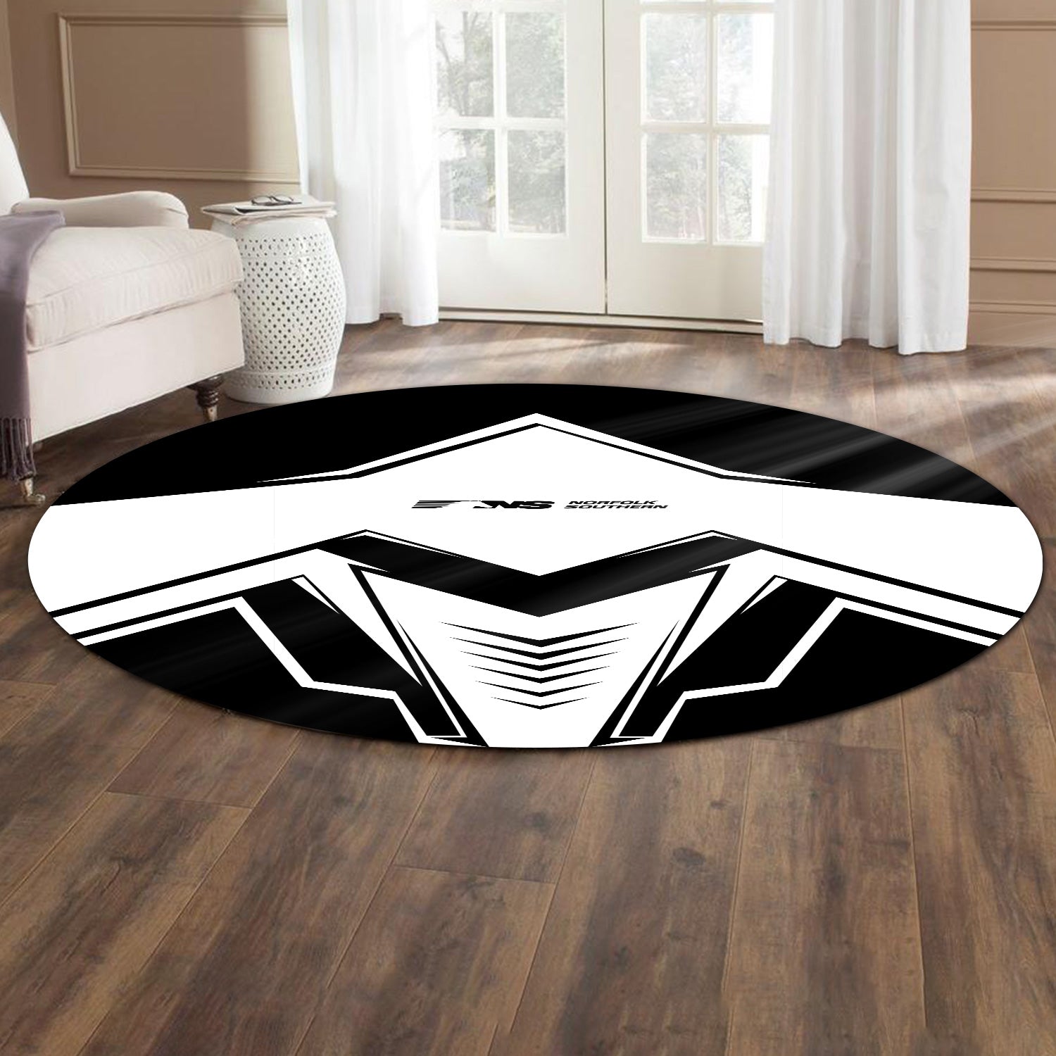 Railspirit Norfolk Southern Railway Round Mat Railway Trainspotter Style Mat Gift Idea For Foamers