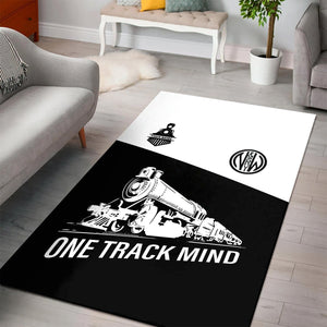 Railspirit Personalized Norfolk and Western Railway Area Rug One Track Mind N&W Train Rug Gift Idea For Train Lover