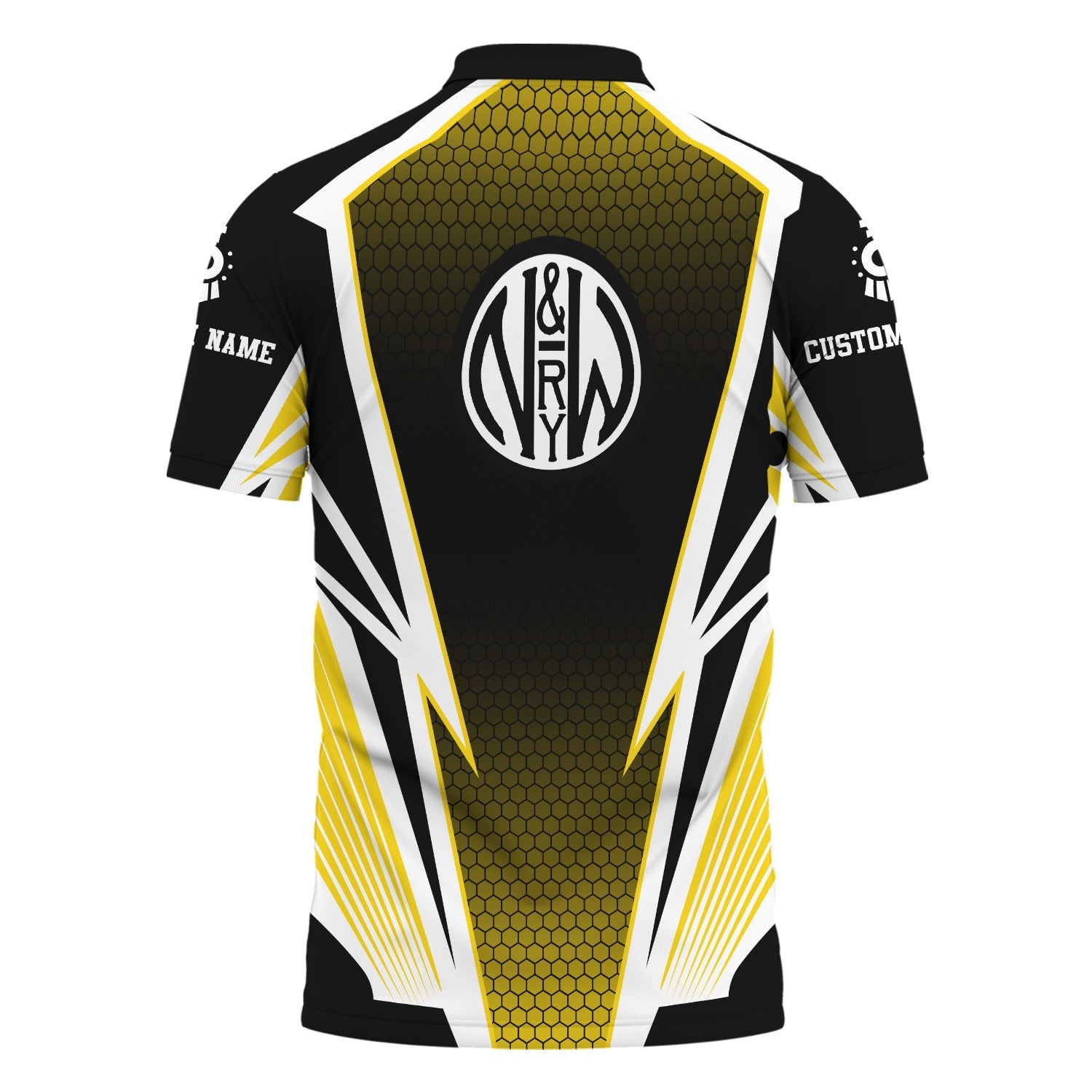 Railspirit Personalized Norfolk and Western Railway Polo Shirt Lightning Graphic Style N&W Shirt Gift Idea For Train Lover