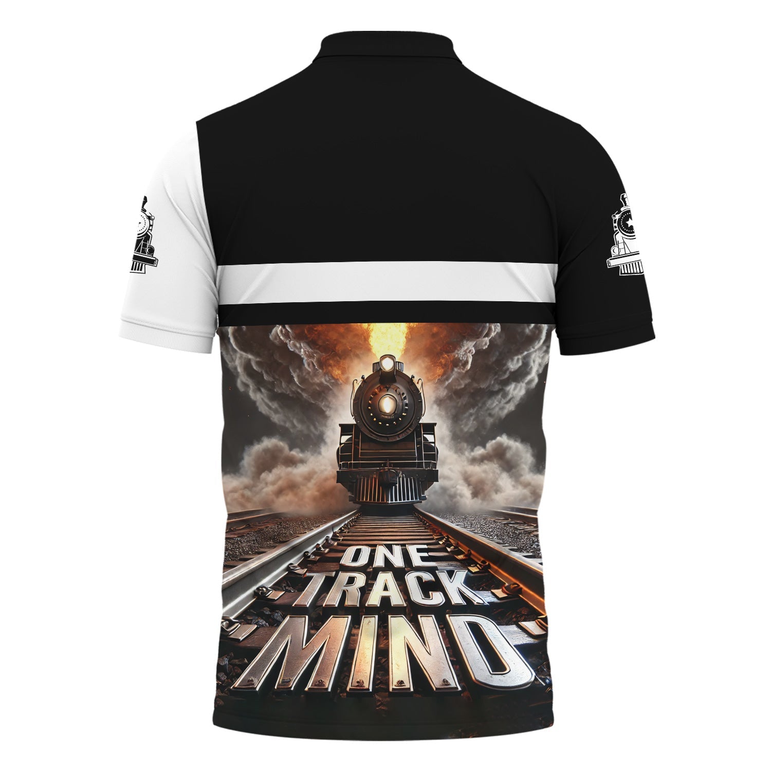 Railspirit Personalized Norfolk and Western Railway Polo Shirt One Track Mind N&W Train Printed Shirt