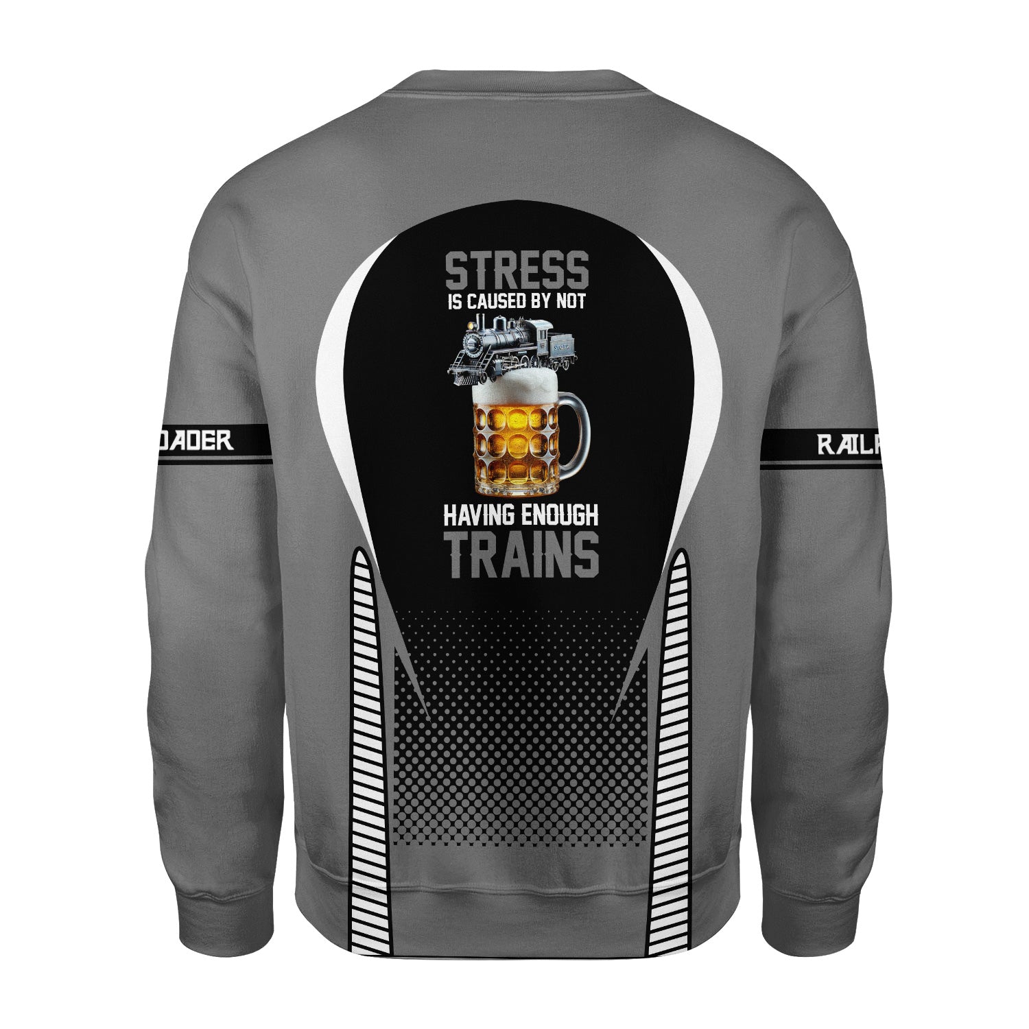 Railspirit Personalized Norfolk and Western Railway Sweatshirt Stress Is Caused By Not Having Enough Trains N&W Shirt All Over Print Shirt