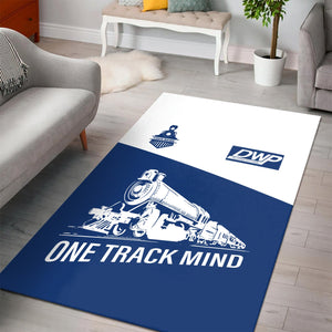 Railspirit Personalized Duluth, Winnipeg and Pacific Railway Area Rug One Track Mind Train Rug Gift Idea For Train Lover