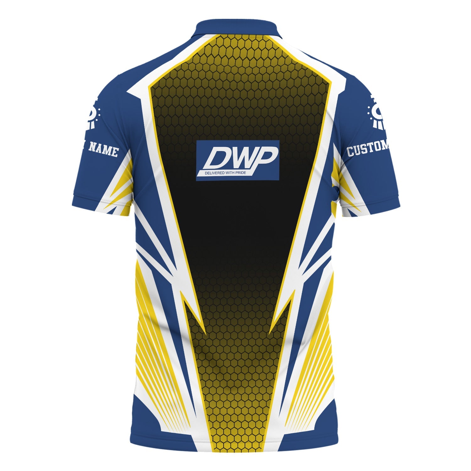 Railspirit Personalized Duluth, Winnipeg and Pacific Railway Polo Shirt Lightning Graphic Style Shirt Gift Idea For Train Lover