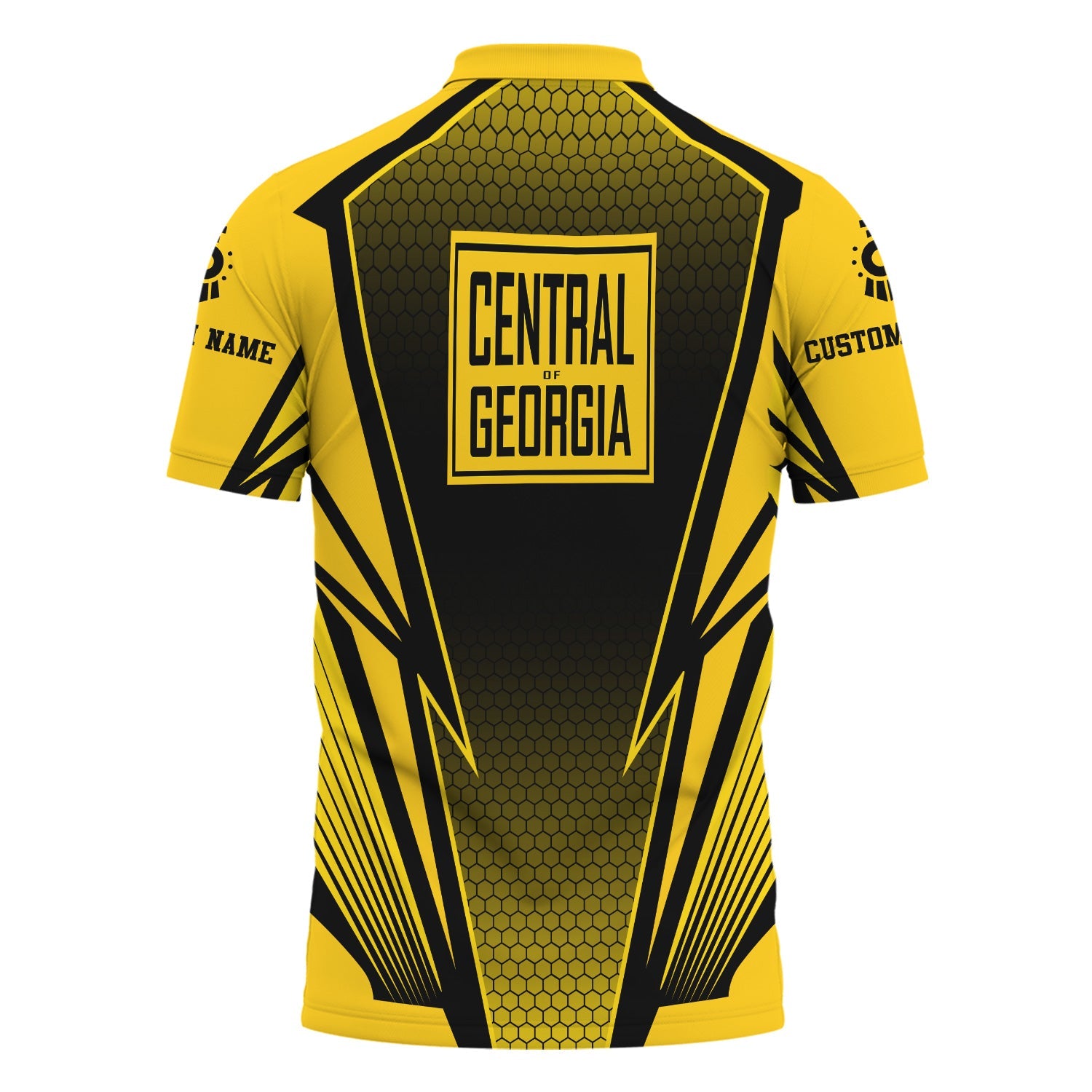 Railspirit Personalized Central of Georgia Railway Polo Shirt Lightning Graphic Style Shirt Gift Idea For Train Lover