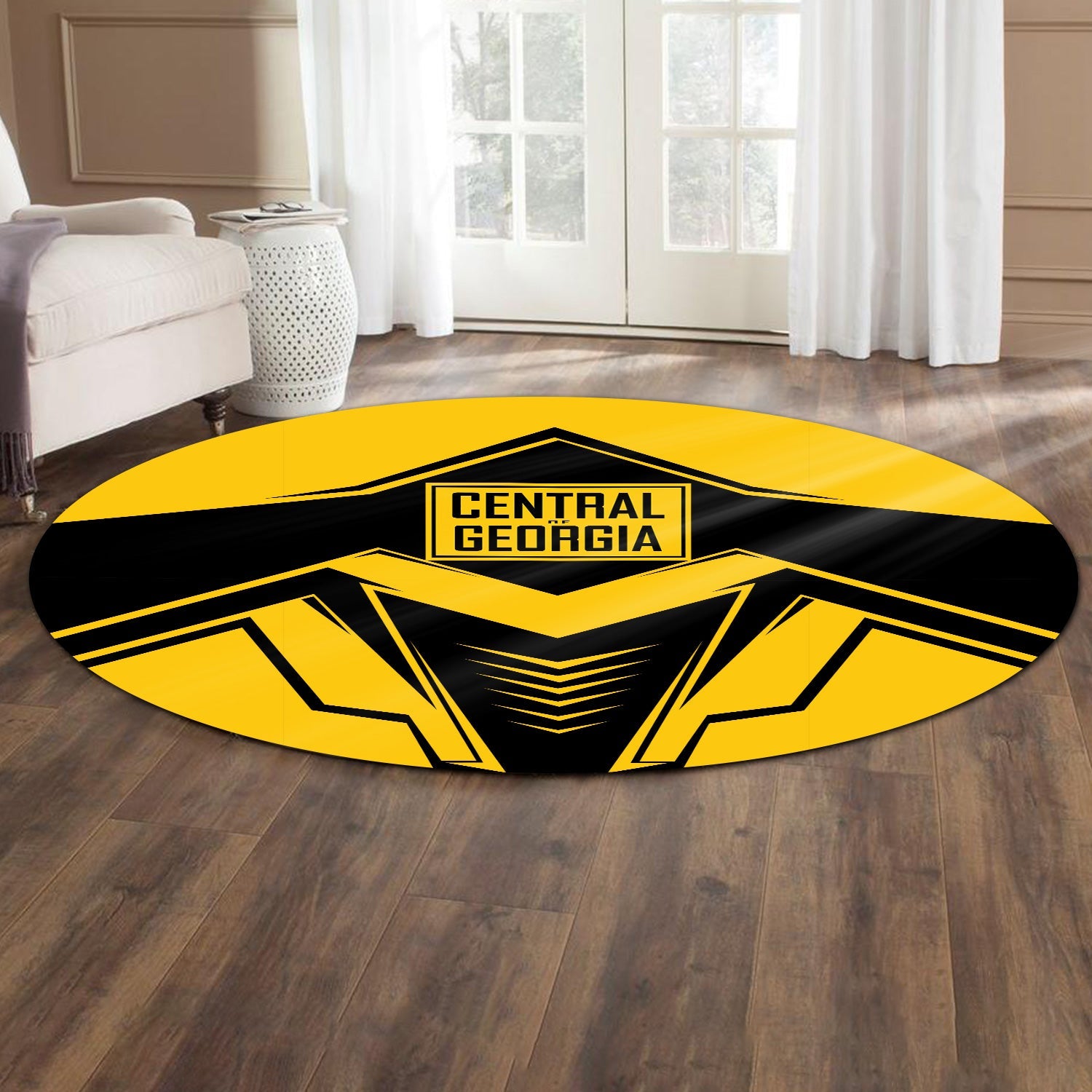 Railspirit Central of Georgia Railway Round Mat Railway Trainspotter Style Mat Gift Idea For Foamers