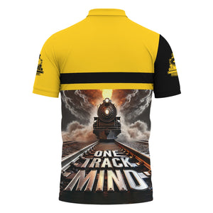 Railspirit Personalized Central of Georgia Railway Polo Shirt One Track Mind Train Printed Shirt