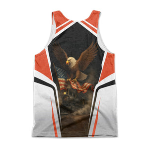 Railspirit Personalized Texas and Pacific Railway Men Tank Top American Eagle Vintage Train Shirt