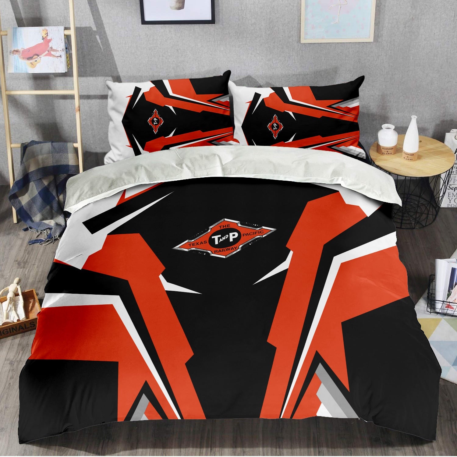 Railspirit Texas and Pacific Railway Bedding Set Strong Line Style Bedding Set All Over Print