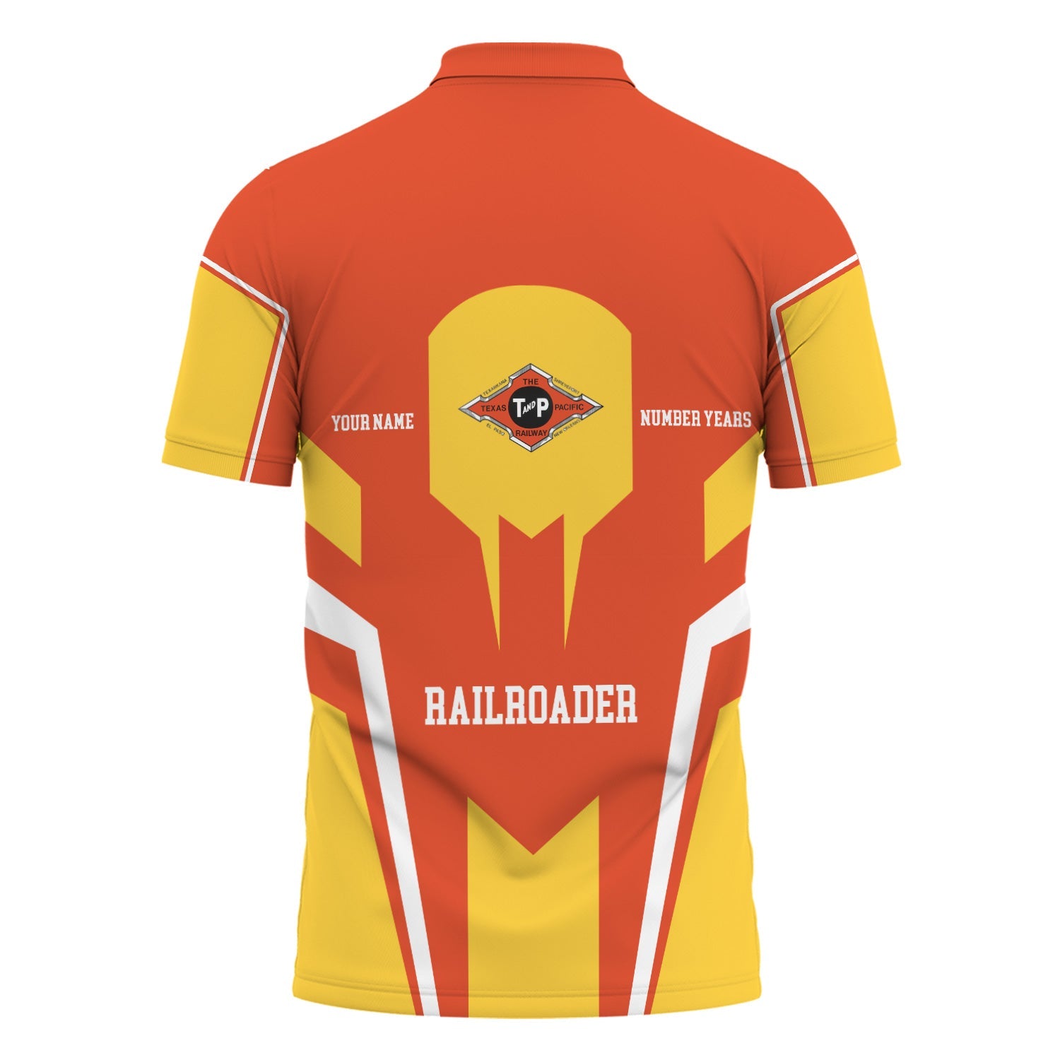 Railspirit Personalized Texas and Pacific Railway Polo Shirt Custom Year Railroader Shirt Gift Idea For Train Lover