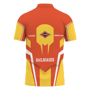 Railspirit Personalized Texas and Pacific Railway Polo Shirt Custom Year Railroader Shirt Gift Idea For Train Lover