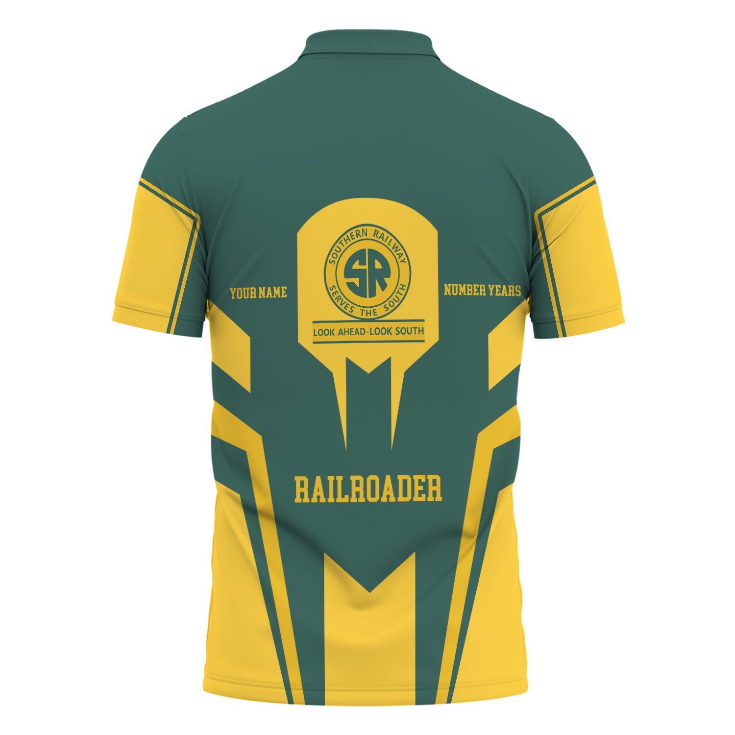 Railspirit Personalized Southern Railway U.S Polo Shirt Custom Year Railroader SOU Shirt Gift Idea For Train Lover