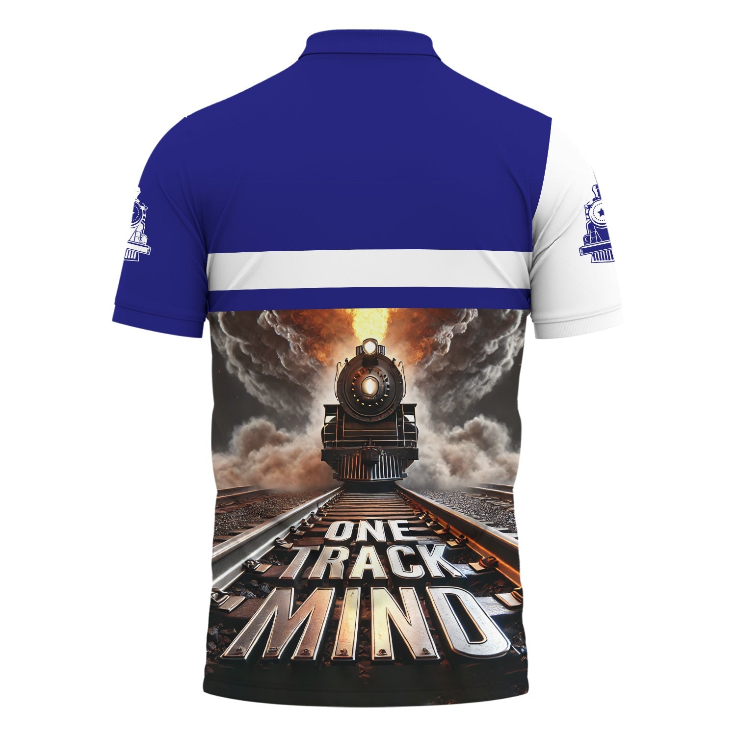 Railspirit Personalized Santa Fe Railway Polo Shirt One Track Mind Atchison, Topeka and Santa Fe Railway Train Printed Shirt