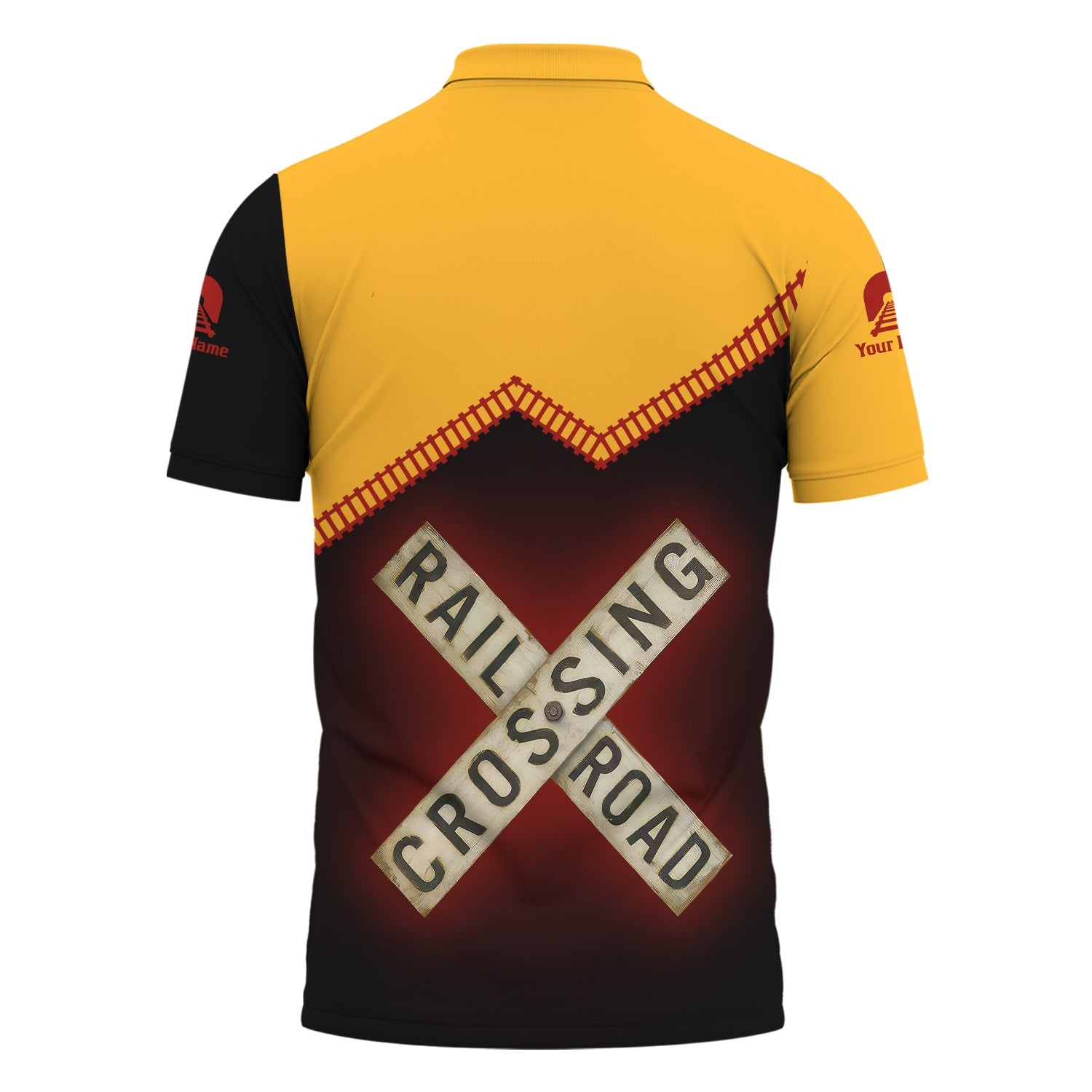 Railspirit Personalized Chicago South Shore and South Bend Railroad Polo Shirt Railroad Crossing Printed Train Track Shirt