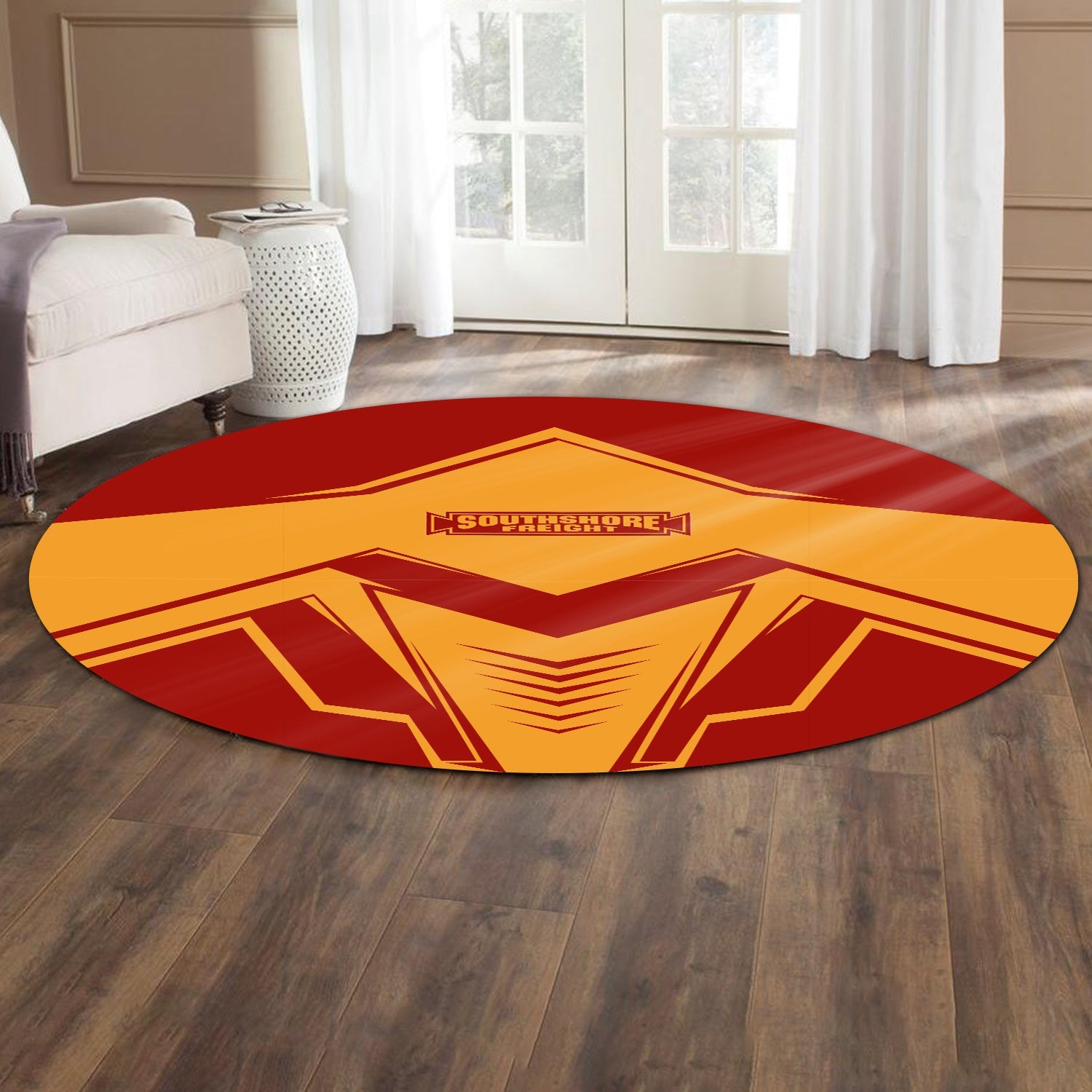 Railspirit Chicago South Shore and South Bend Railroad Round Mat Railway Trainspotter Style Mat Gift Idea For Foamers