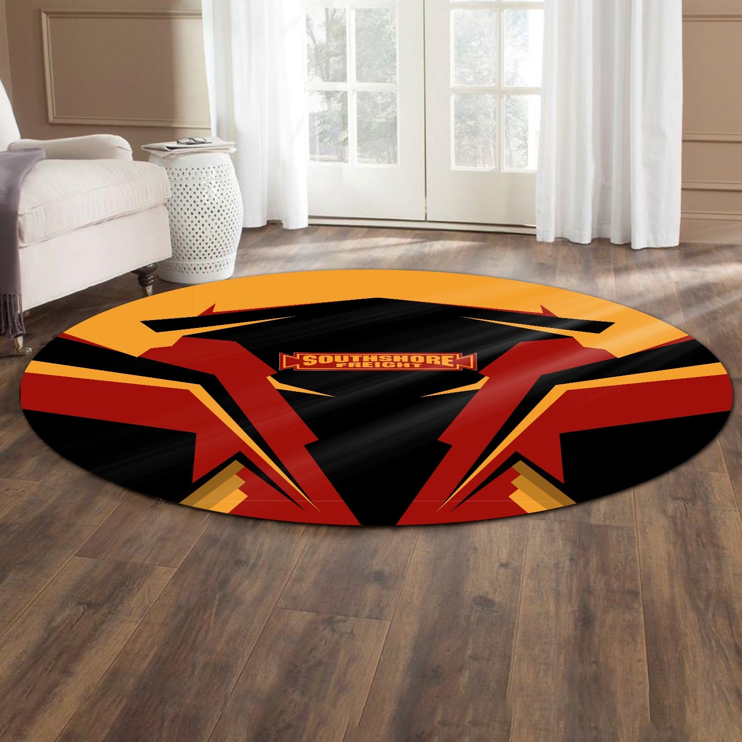 Railspirit Chicago South Shore and South Bend Railroad Round Mat Strong Line Style Rug All Over Print