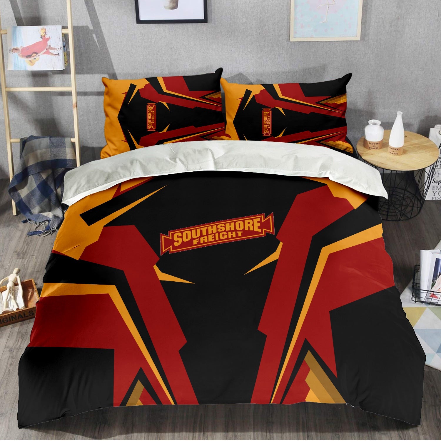 Railspirit Chicago South Shore and South Bend Railroad Bedding Set Strong Line Style Bedding Set All Over Print