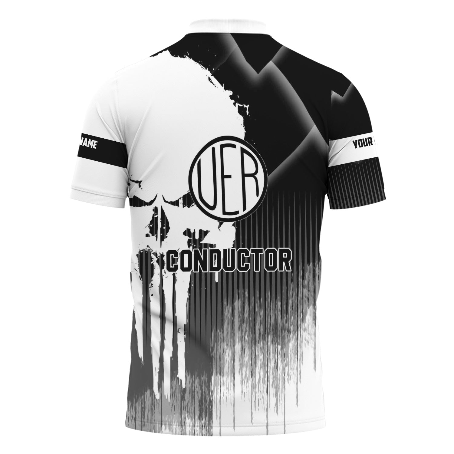 Railspirit Personalized Union Electric Railway Polo Shirt Skull Design with Custom Job Train Shirt for Trackhead Crew