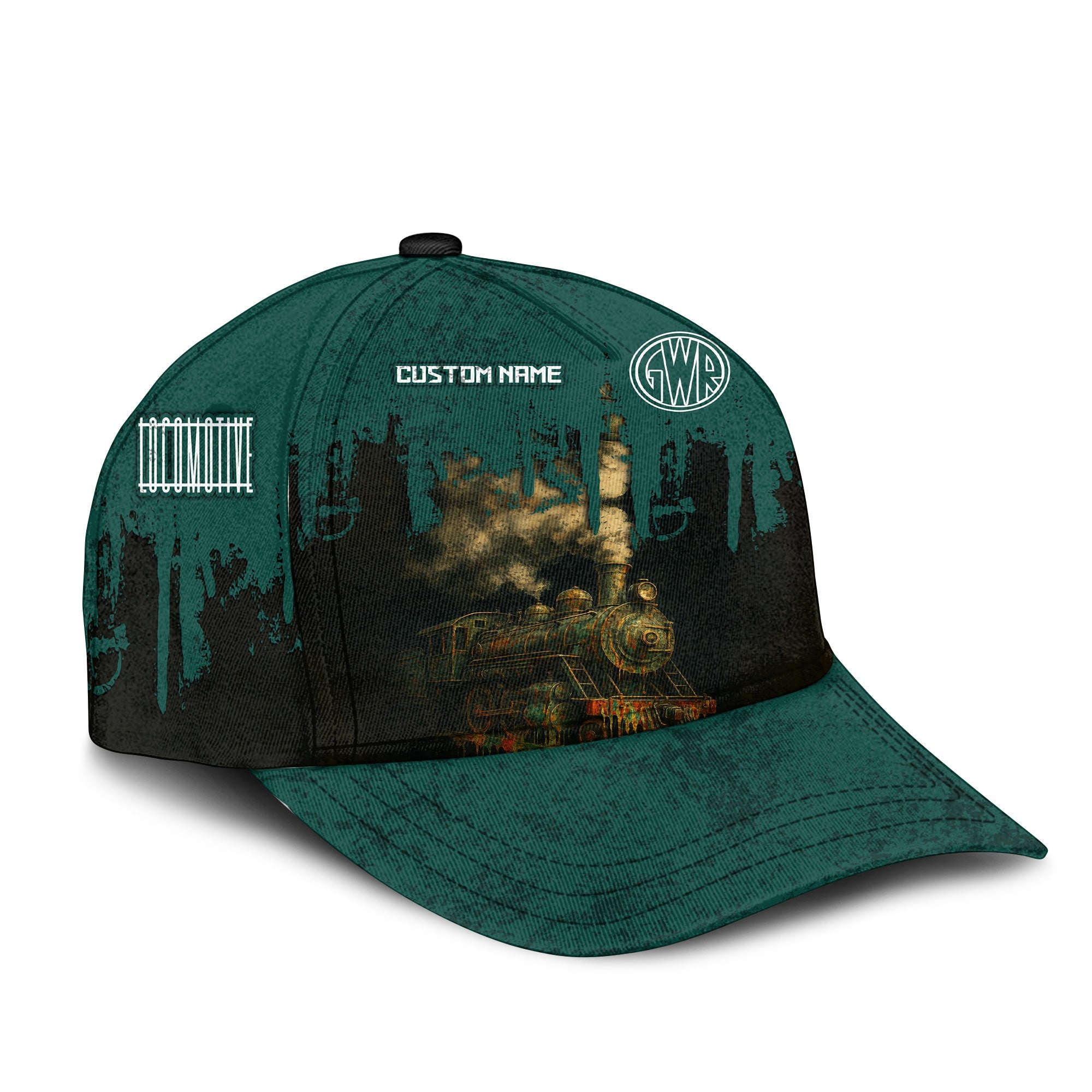 Railspirit Personalized Great Western Railway Classic Cap Vintage Train Art Style Cap For Locomotive Fans