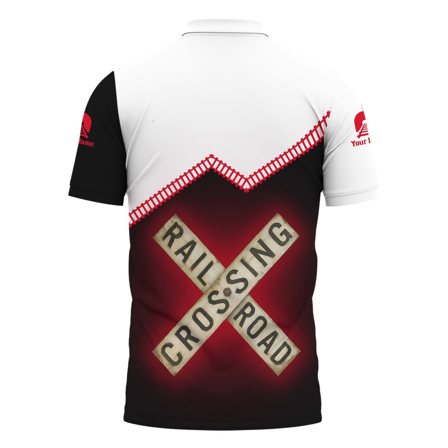 Railspirit Personalized Great Western Railway Polo Shirt Railroad Crossing Printed Train Track Shirt