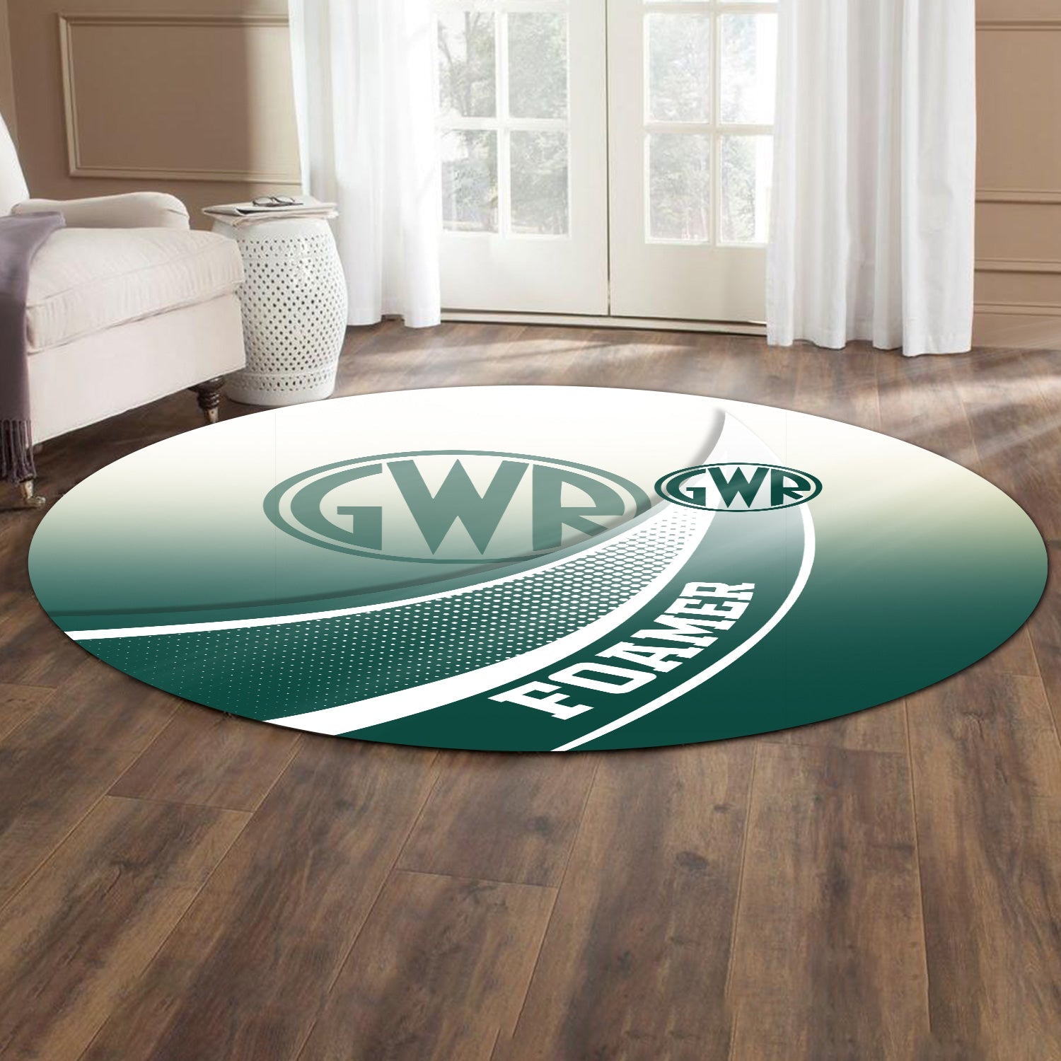 Railspirit Great Western Railway Round Mat Railway-Themed Style Mat Gift Idea For Trainspotter