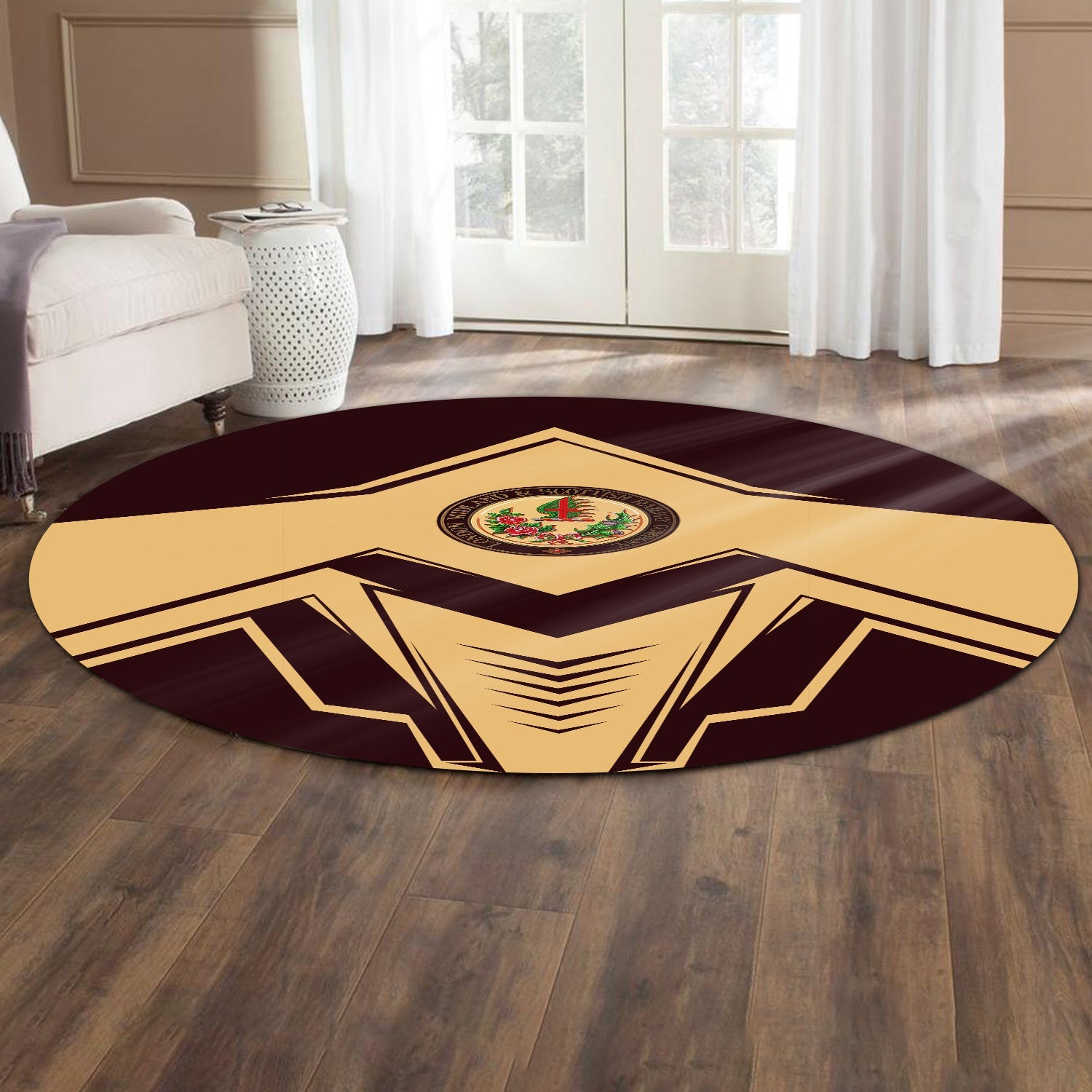 Railspirit London, Midland and Scottish Railway Round Mat Railway Trainspotter Style Mat Gift Idea For Foamers