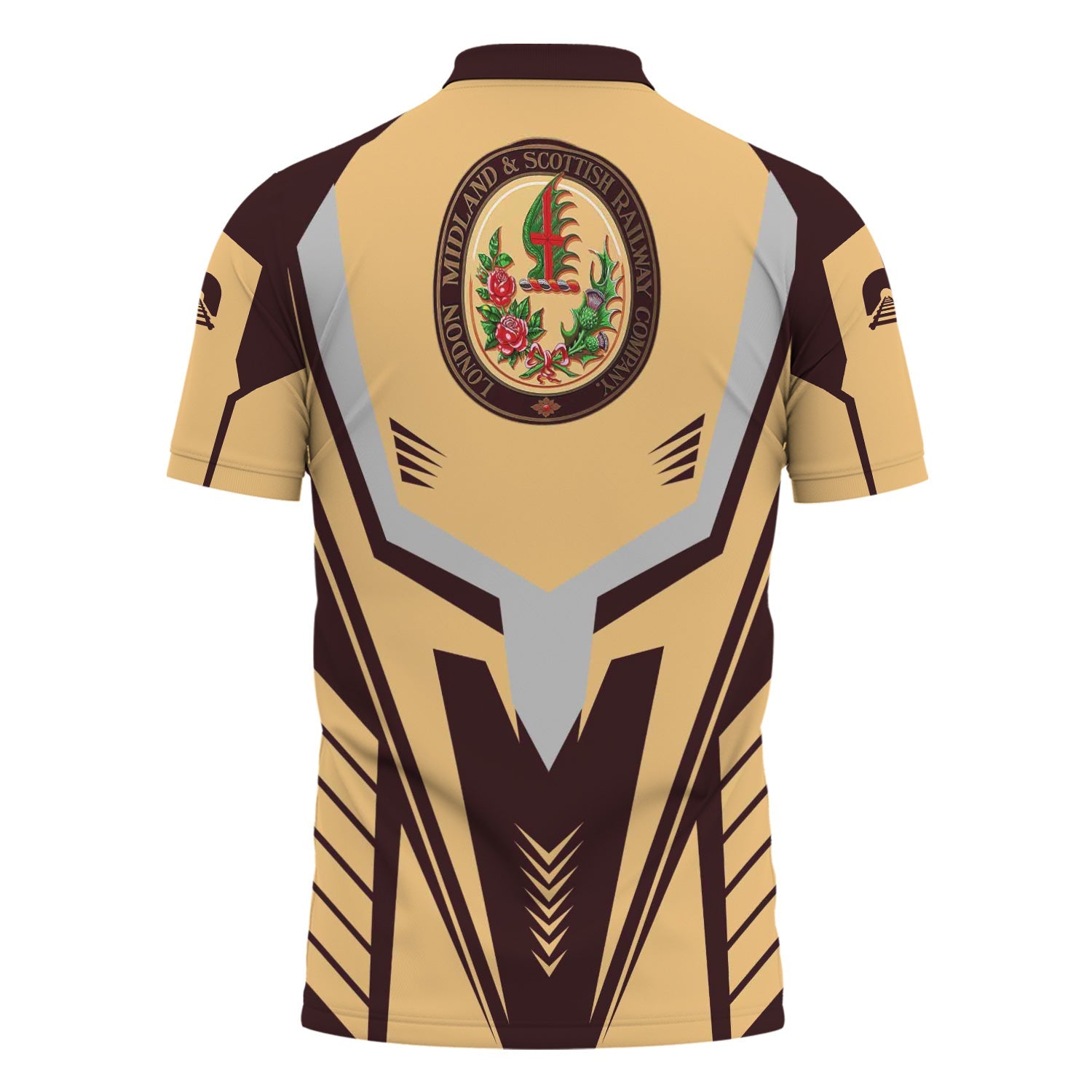 Railspirit Personalized London, Midland and Scottish Railway Polo Shirt Workwear-Inspired with Custom Position Train Shirt