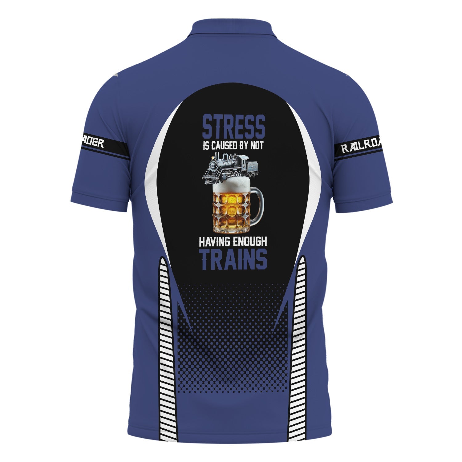 Railspirit Personalized London and North Eastern Railway Polo Shirt Stress Is Caused By Not Having Enough Trains Shirt All Over Print