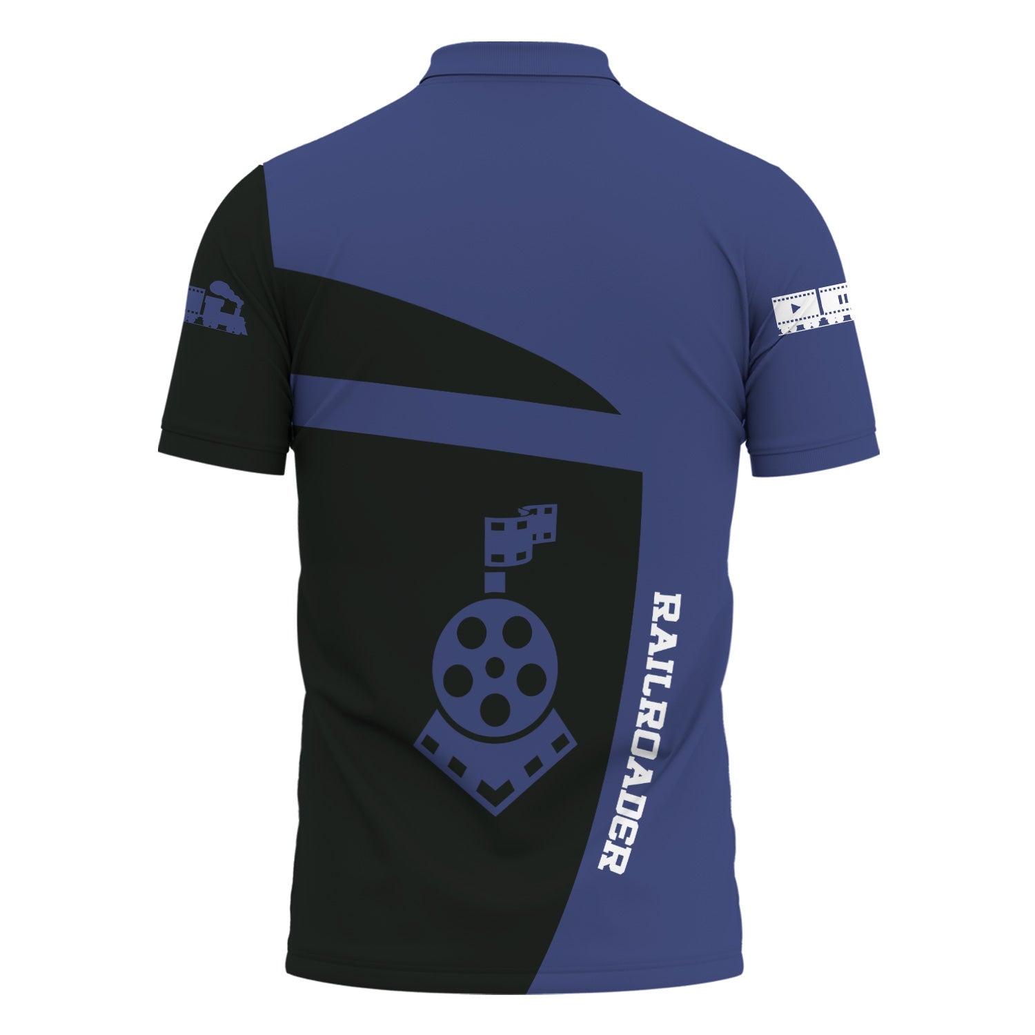 Railspirit Personalized London and North Eastern Railway Polo Shirt All Aboard Steam Train Movie Projector Style Shirt