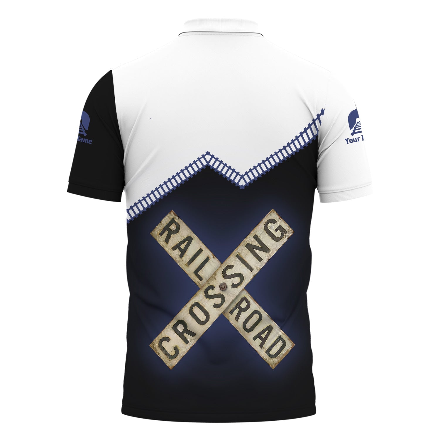 Railspirit Personalized London and North Eastern Railway Polo Shirt Railroad Crossing Printed Train Track Shirt