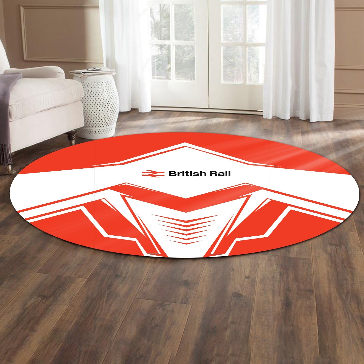 Railspirit British Railway Round Mat Railway Trainspotter Style Mat Gift Idea For Foamers