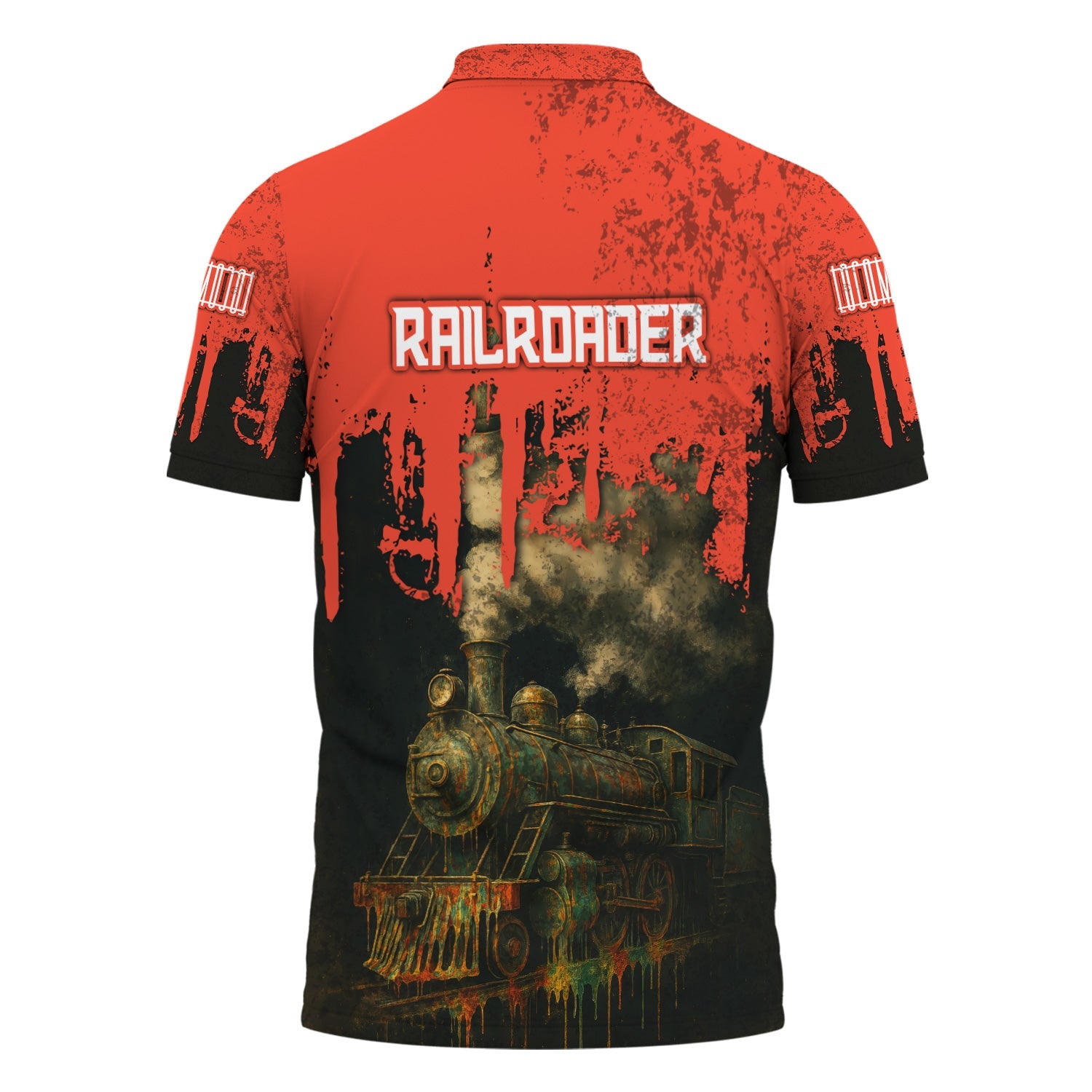 Railspirit Personalized British Railway Polo Shirt Vintage Train Art Style Shirt For Locomotive Fans