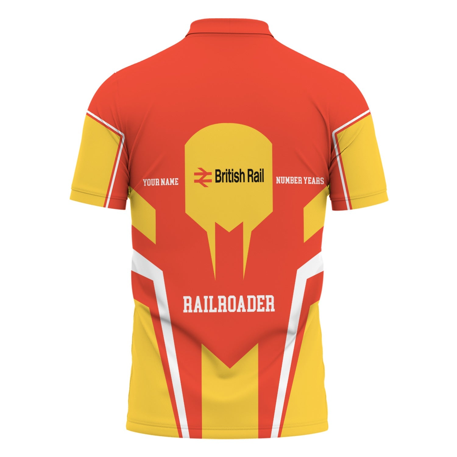 Railspirit Personalized British Railway Polo Shirt Custom Year Railroader Shirt Gift Idea For Train Lover