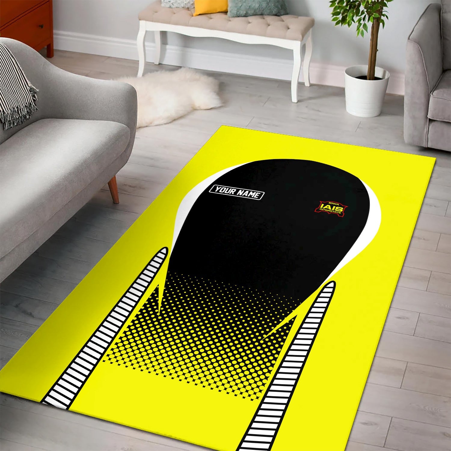 Railspirit Personalized Iowa Interstate Railroad Area Rug IAIS All Over Printed Rug